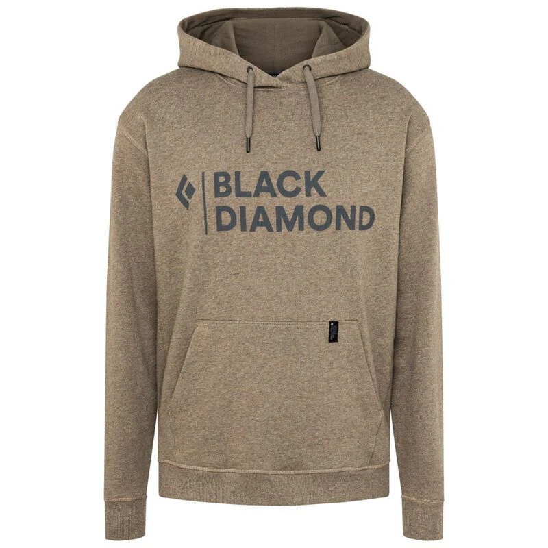 Black Diamond Mens Stacked Logo Hoody (Walnut Heather) | Sportpursuit.
