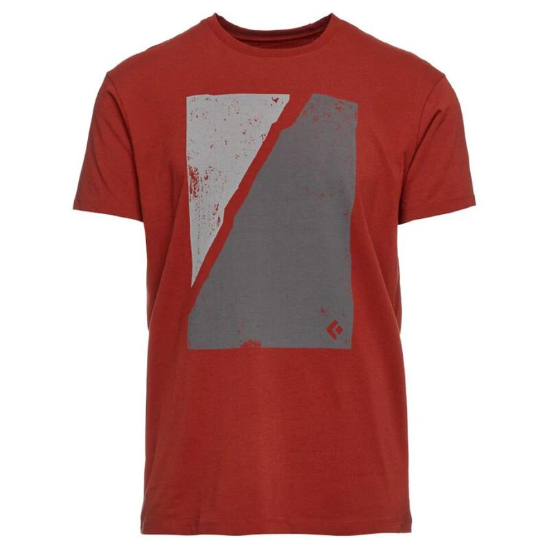 Black Diamond Mens Block Print Mountain Short Sleeve T-Shirt (Red Rock