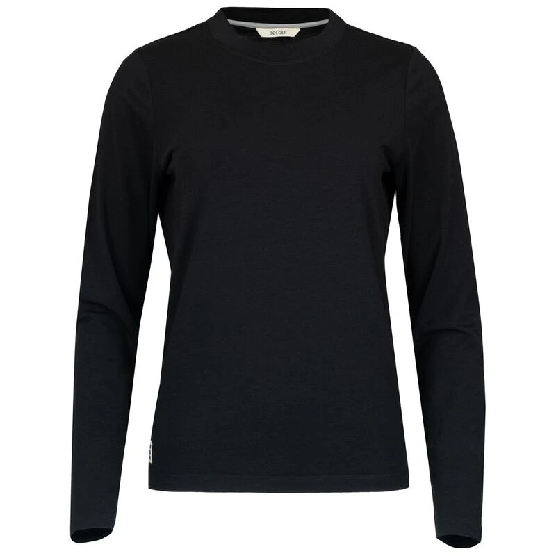 Bølger Womens Torvik Merino Blend Long Sleeve T-Shirt (Black) | Sportp