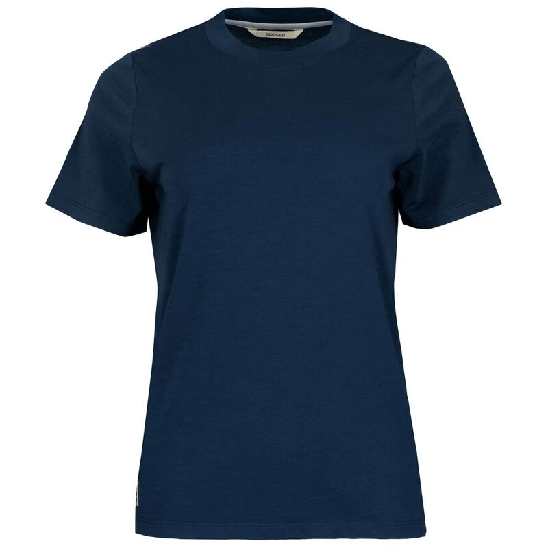 Bølger Womens Tustna Merino Blend T-Shirt (Navy) | Sportpursuit.com