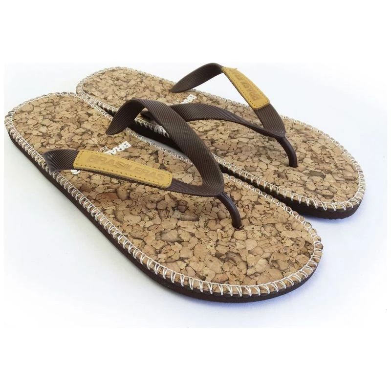 Brasileras Mens Gin Spark Flip Flops (Brown)