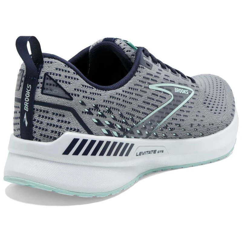 Brooks Womens Levitate GTS 5 Shoes (Grey/Peacoat/Blue Light) Sportpu