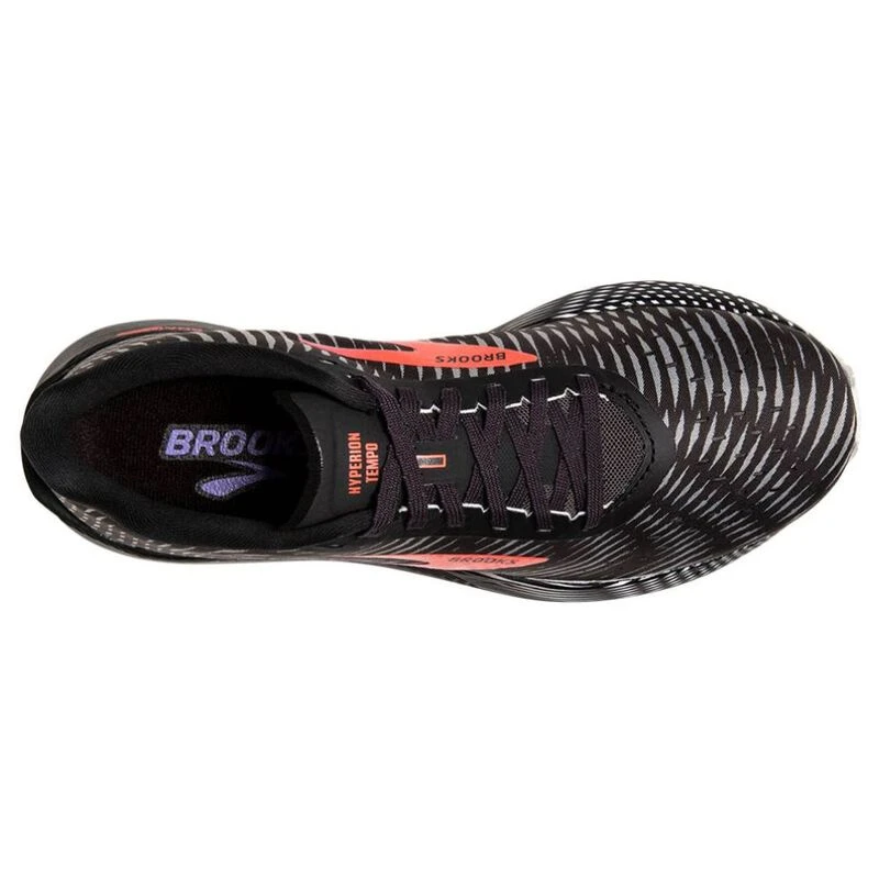 Brooks Womens Hyperion Tempo Running Shoes (Black/Coral/Purple) | Spor