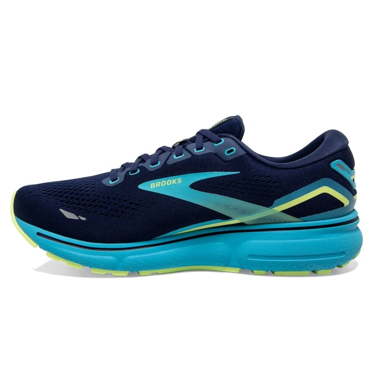Brooks Mens Ghost 15 Running Shoes Navy Blue Green Sportpursuit