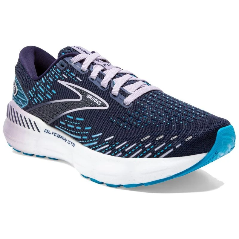 Brooks Womens Glycerin GTS 20 Running Shoes Blue Sportpursuit