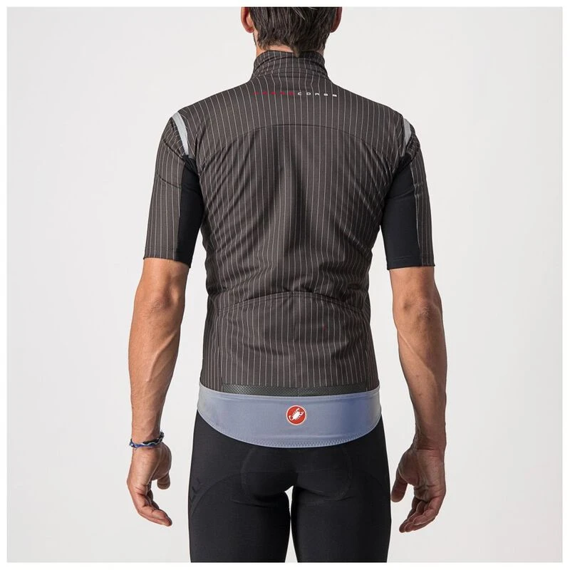 Castelli Mens Gabba Ros Windproof Jacket Charcoal Pinstripe Sportp