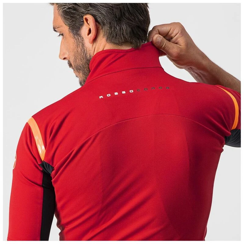 Castelli Mens Gabba Ros Windproof Jacket Pro Red Brilliant Orange
