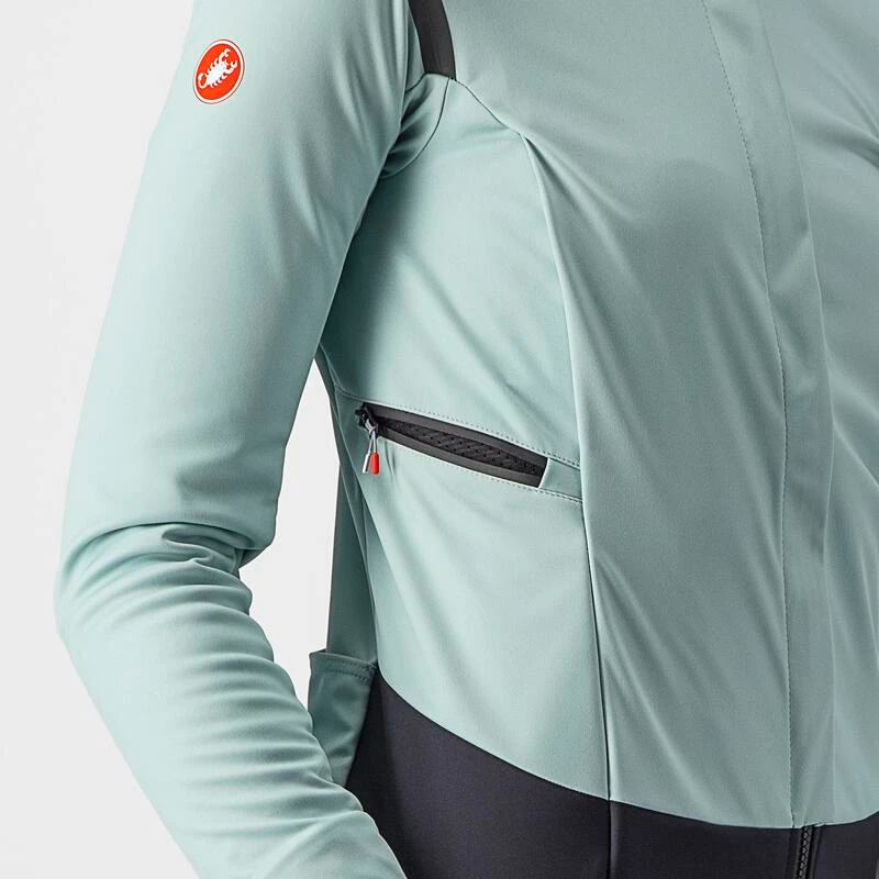 Castelli Womens Alpha Ros 2 Jacket Sterling Blue Black Reflex Sodalit
