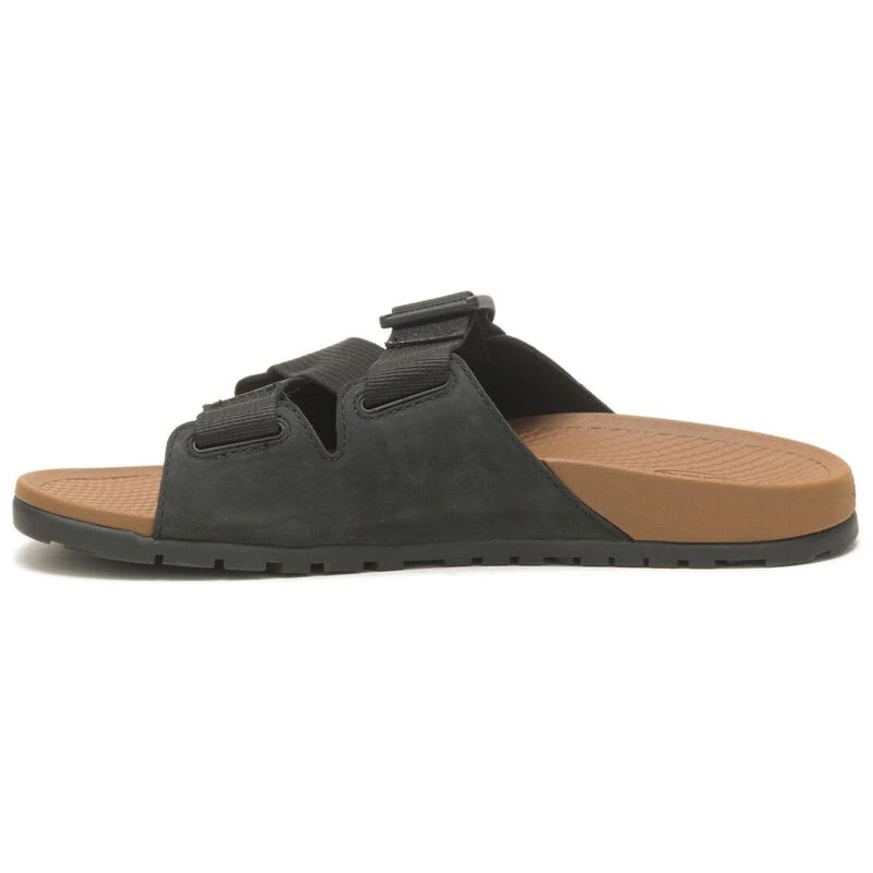 Chaco Womens Lowdown Leather Slide Sandals Black Sportpursuit