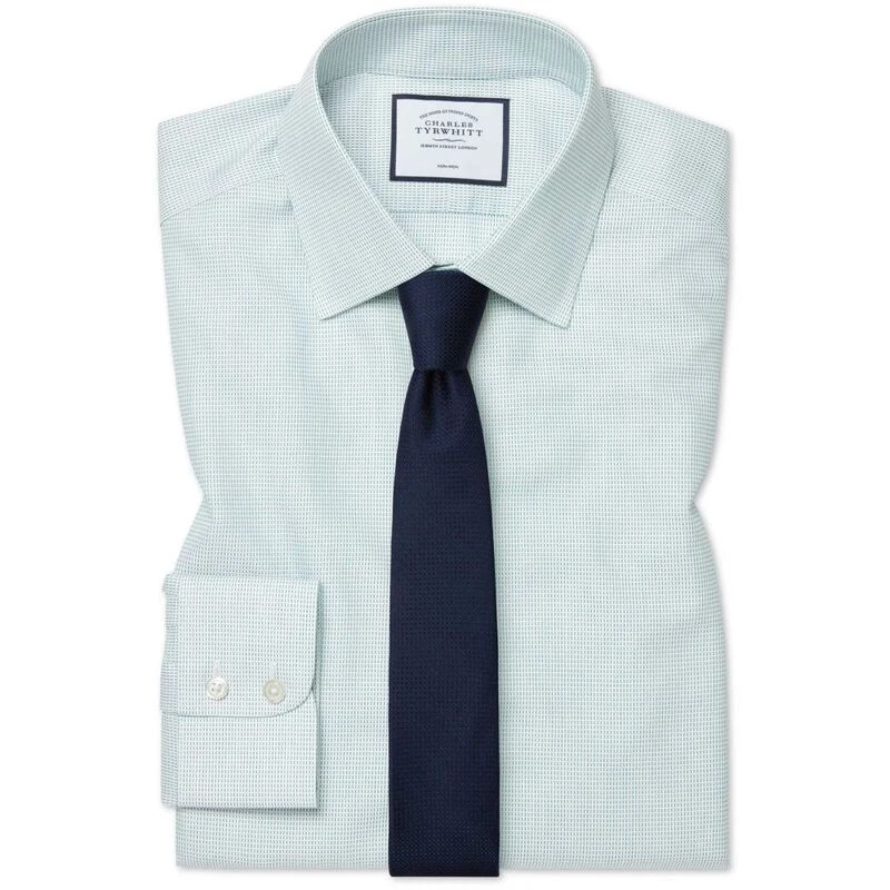 Charles Tyrwhitt Mens Dash Weave Extra Slim Fit Formal Shirt
