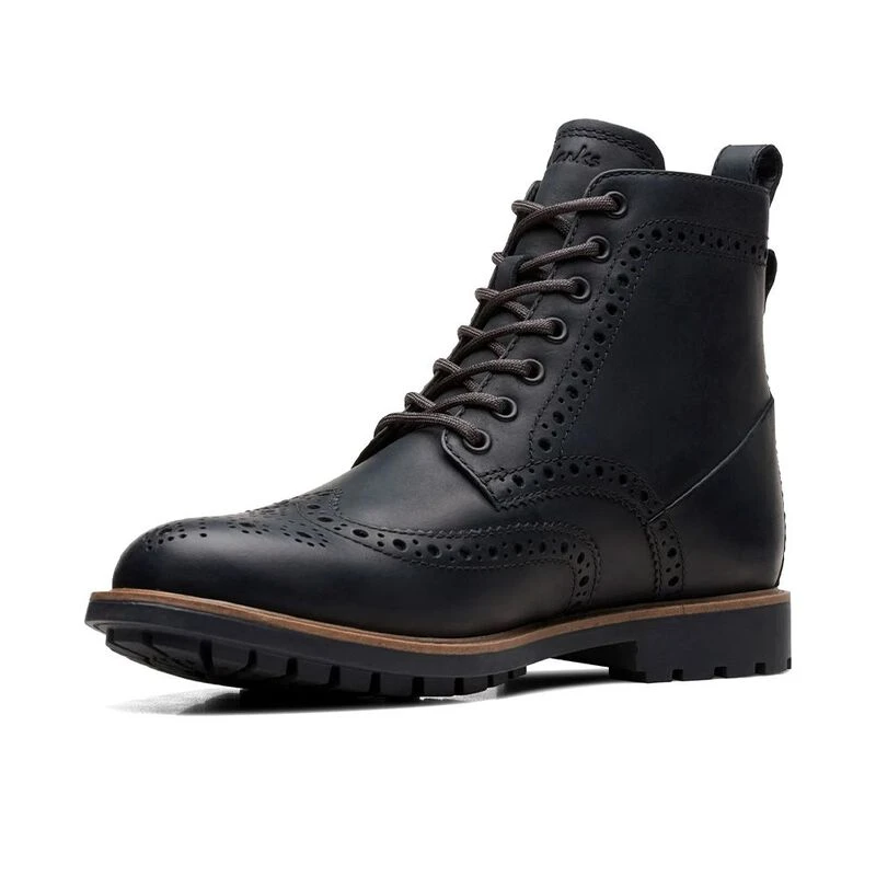 Clarks Mens Westcombe HIWP Casual Boots Black Sportpursuit
