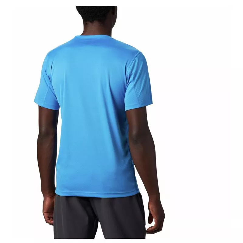 Columbia Mens Zero Rules T-Shirt (Azure Blue/CSC Topo Lines) | Sportpu