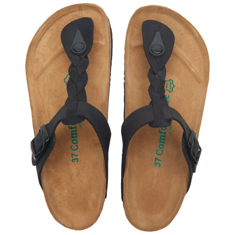 Comfortfusse Womens Guidan Sandals Black Sportpursuit
