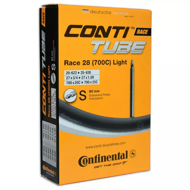 Continental Race 28 Light Inner Tube 700 x 20 25c 80mm Presta