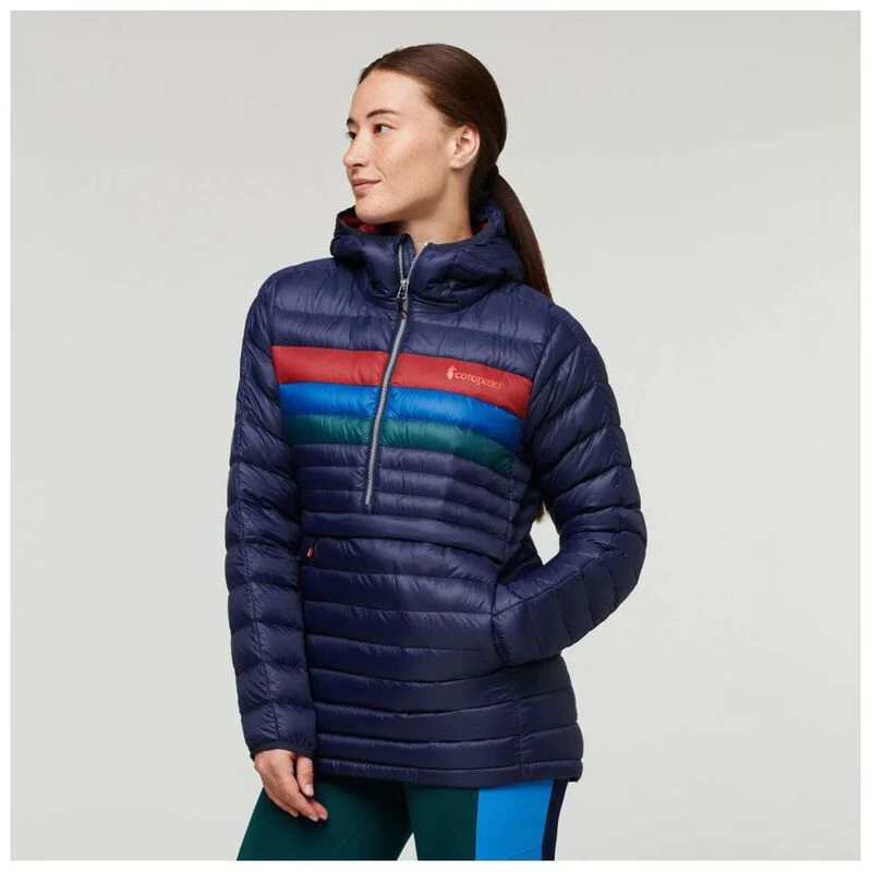 Cotopaxi Womens Fuego Half Zip Down Jacket Maritime Stripes Sportp