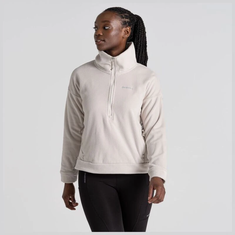 Craghoppers Womens Caprice Half Zip Fleece Pullover Ecru Sportpurs