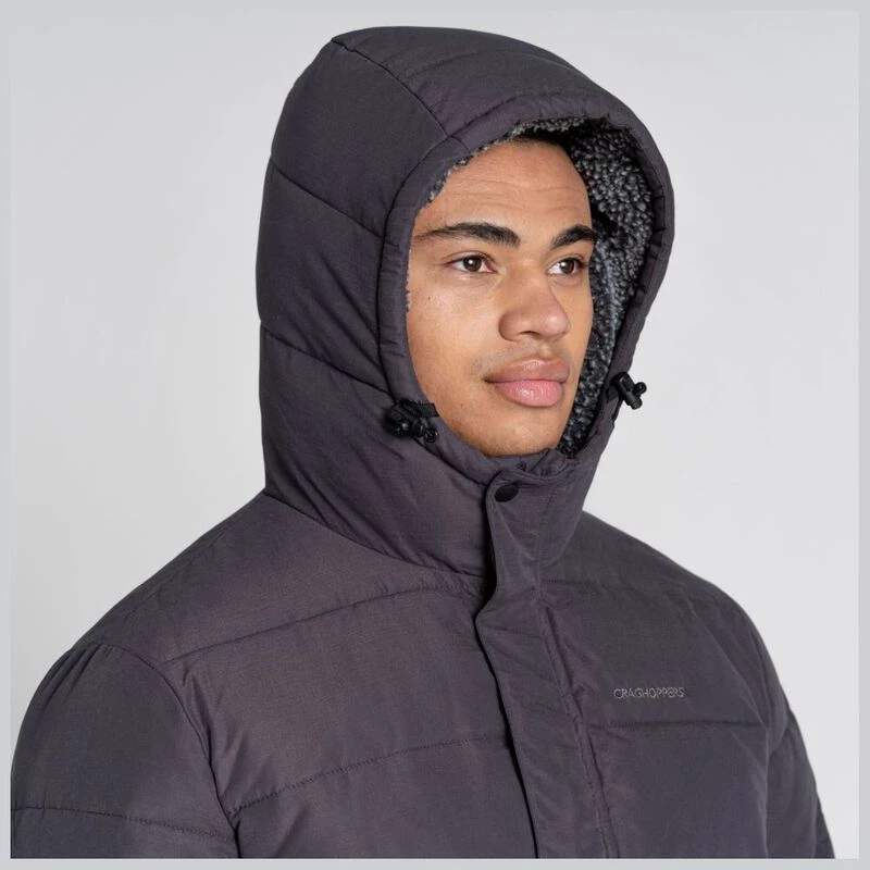 Craghoppers Mens Trillick Downlike Hooded Insulated Jacket Coast Grey
