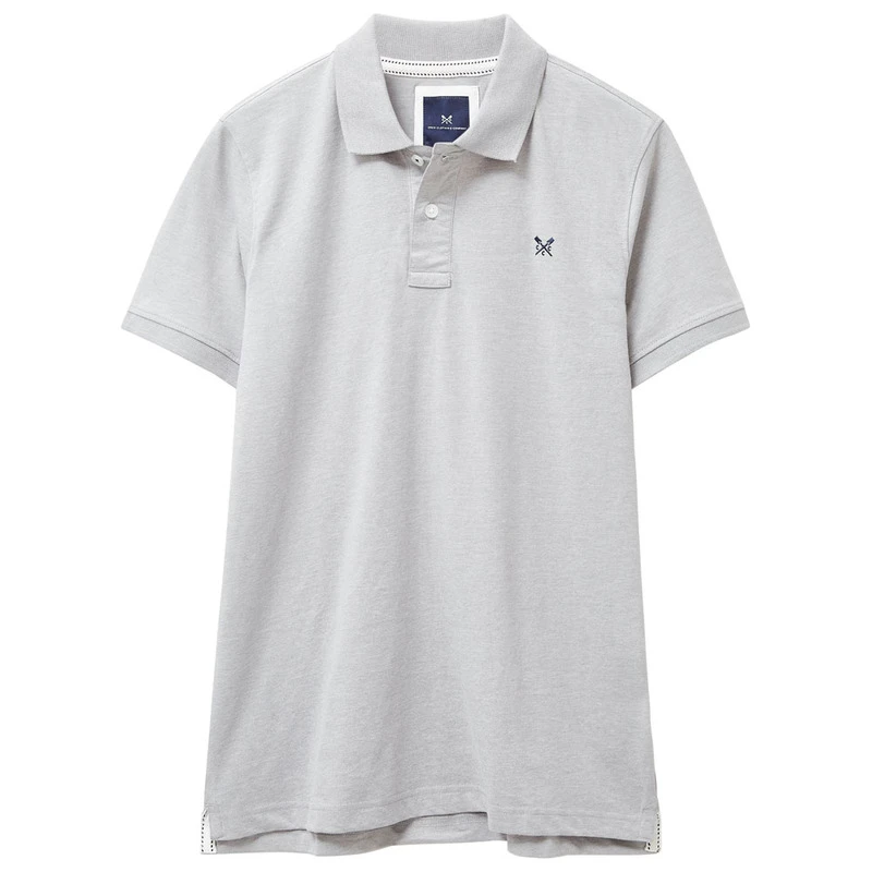 CrewClothingCo. Mens Slim Fit Jersey Polo (Grey)
