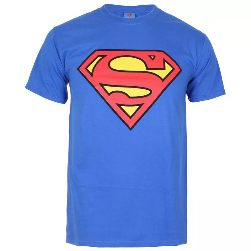 Gewoon cliënt recorder DC Comics Mens Superman Logo T-Shirt (Royal Blue) | Sportpursuit.com