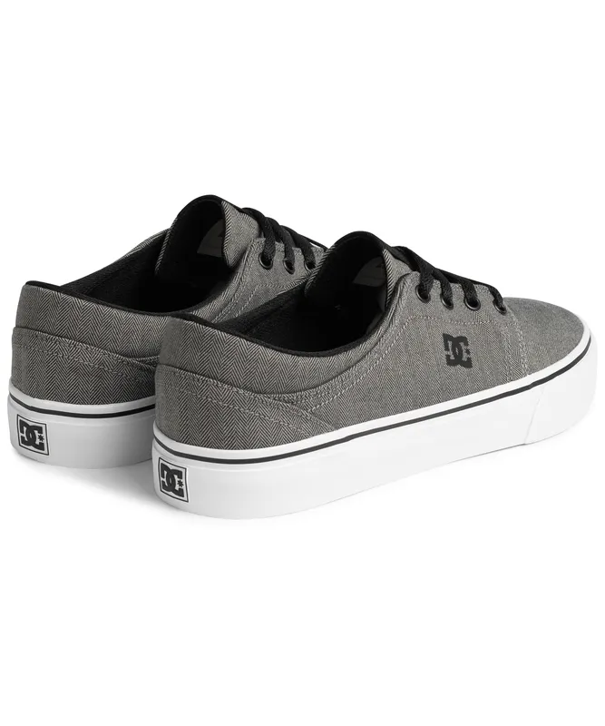 DC Shoes Mens Trase Shoes Black Herringbone Sportpursuit