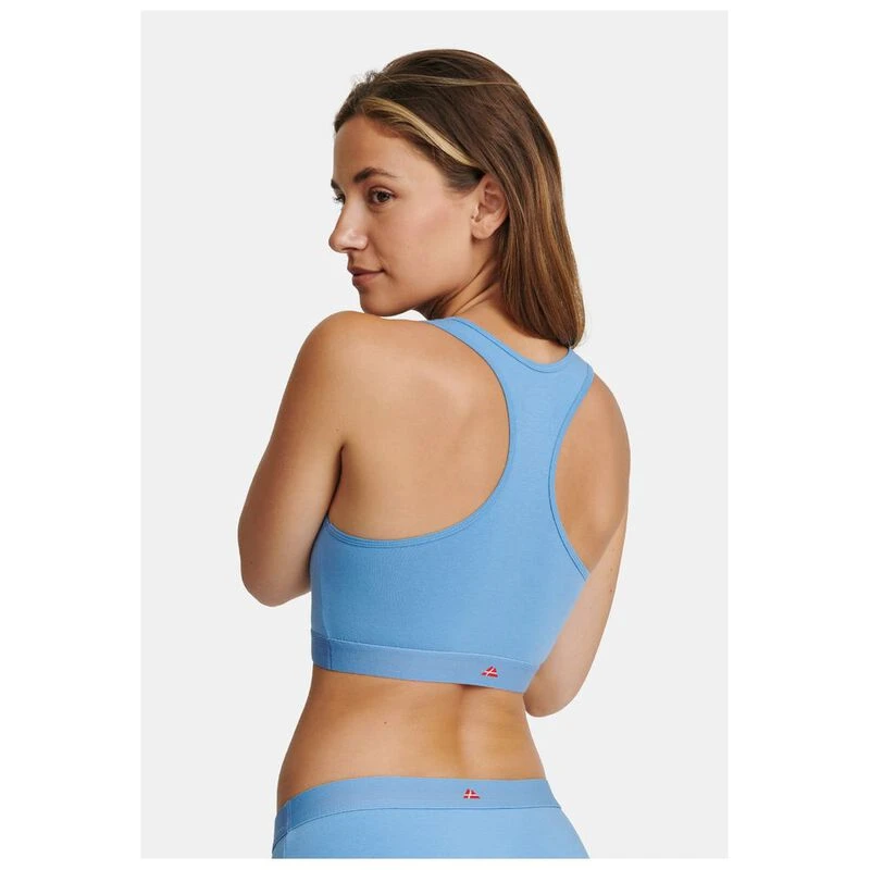 Danish Endurance Womens Organic Sports Bra (Light blue) Sportpursuit