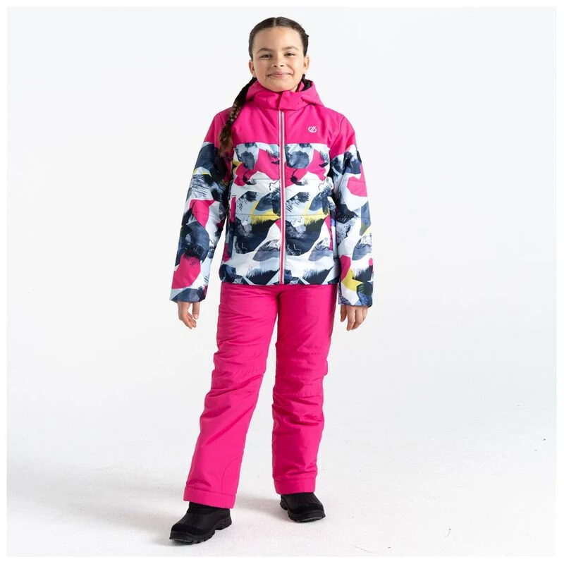 Dare2B Kids Liftie Jacket (Pure Pink/Quiet Blue Abstract Mountain) | S