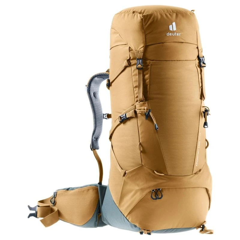 Deuter Aircontact Core 40+10L Backpack (Almond/Teal) Sportpursuit.co