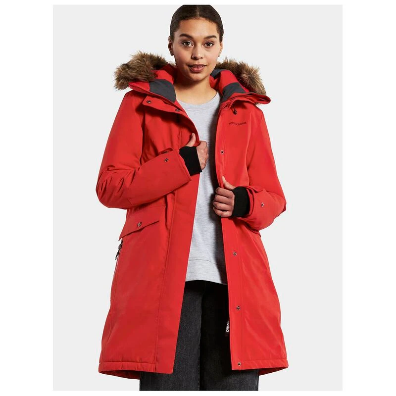 Didriksons Womens Red) Parka Erika (Pomme