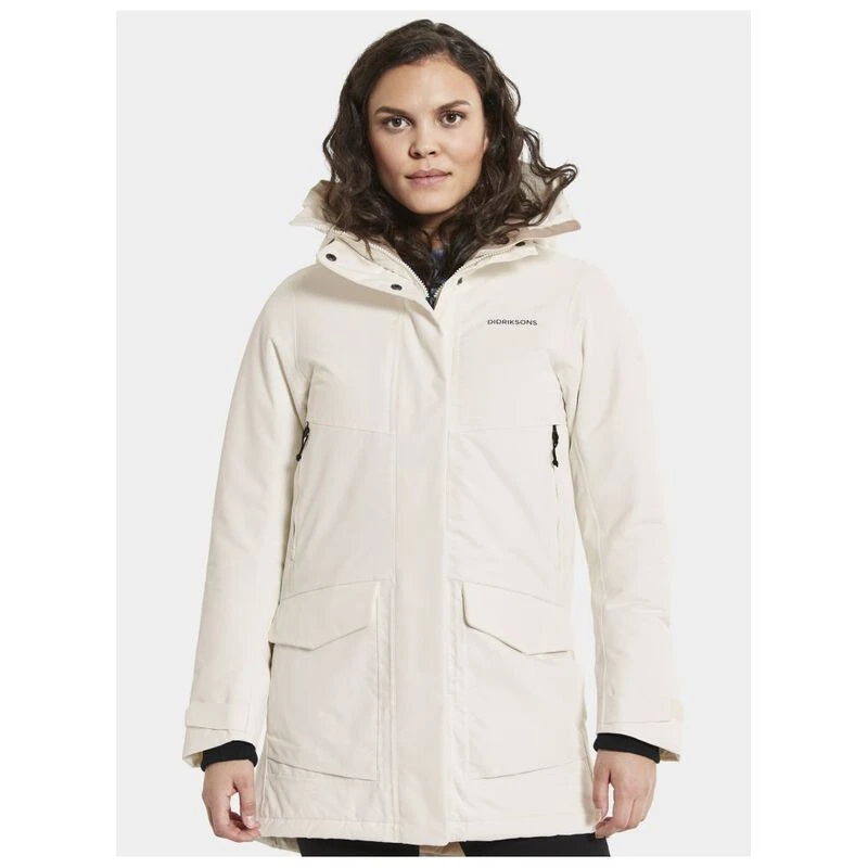 Didriksons Womens Frida Jacket White Foam Sportpursuit