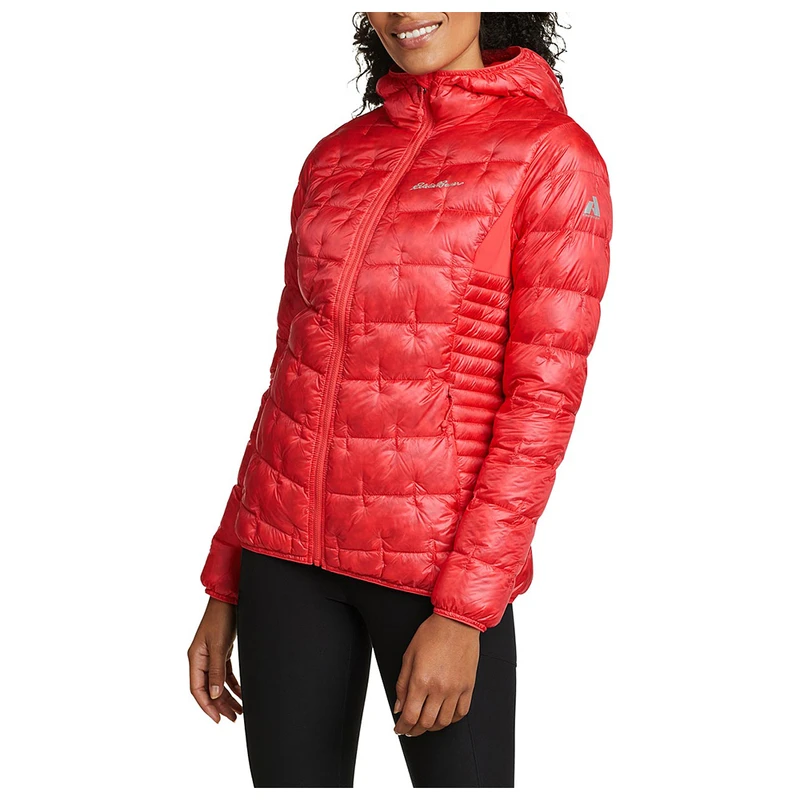 Eddie Bauer Womens Microtherm 1000 Hooded Jacket Ink Red Sportpurs