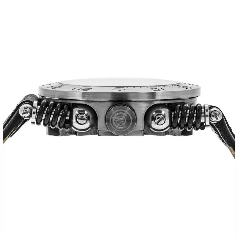 Equipe Tritium Coil Heren Casual Horloge Zwart Zilverkleurig Zwart