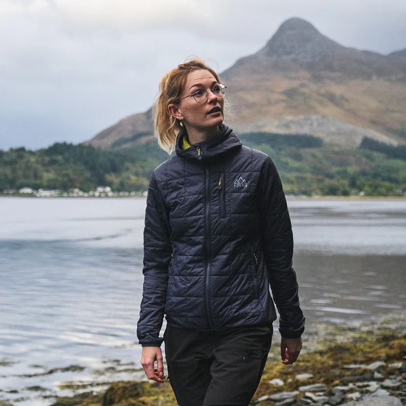 Packable insulated jacket women's top