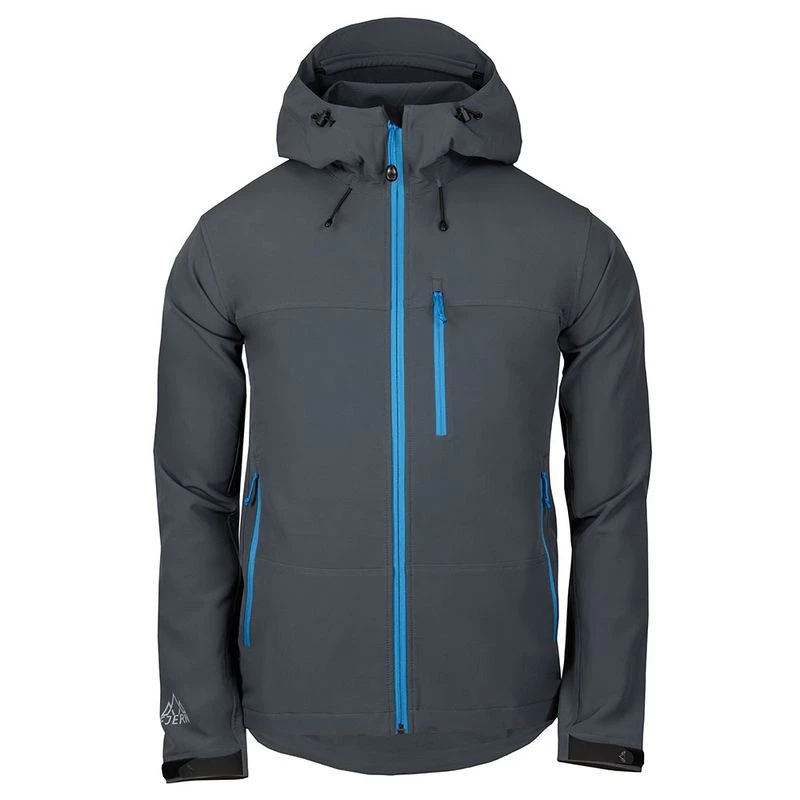 Fjern Mens Grenser Softshell Jacket Charcoal Cobalt Sportpursuit.c