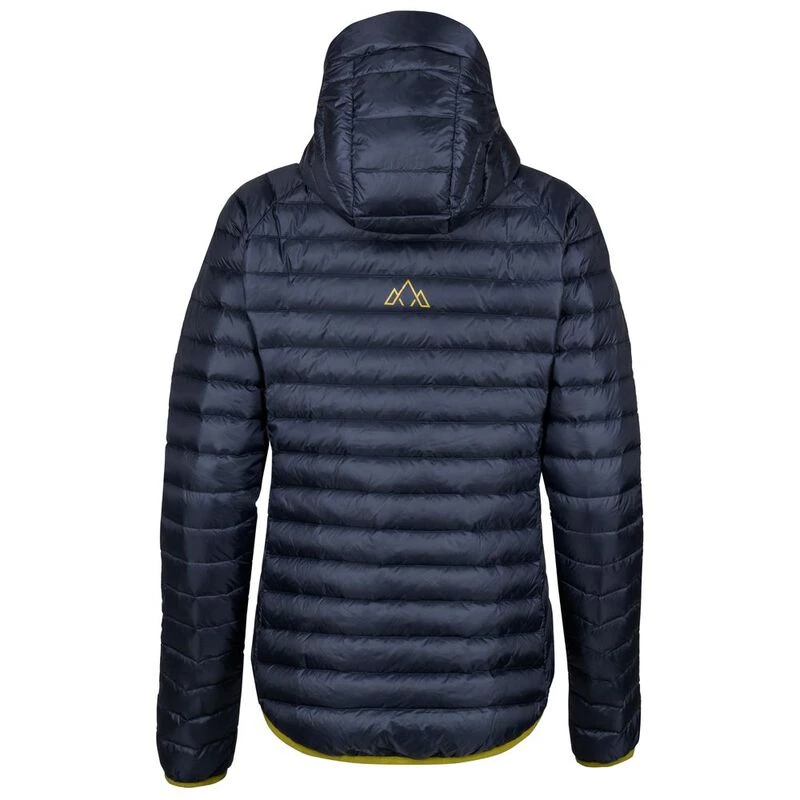 Fjern Womens Aktiv Hooded Down Jacket (Storm Grey/Lime) Sportpursuit
