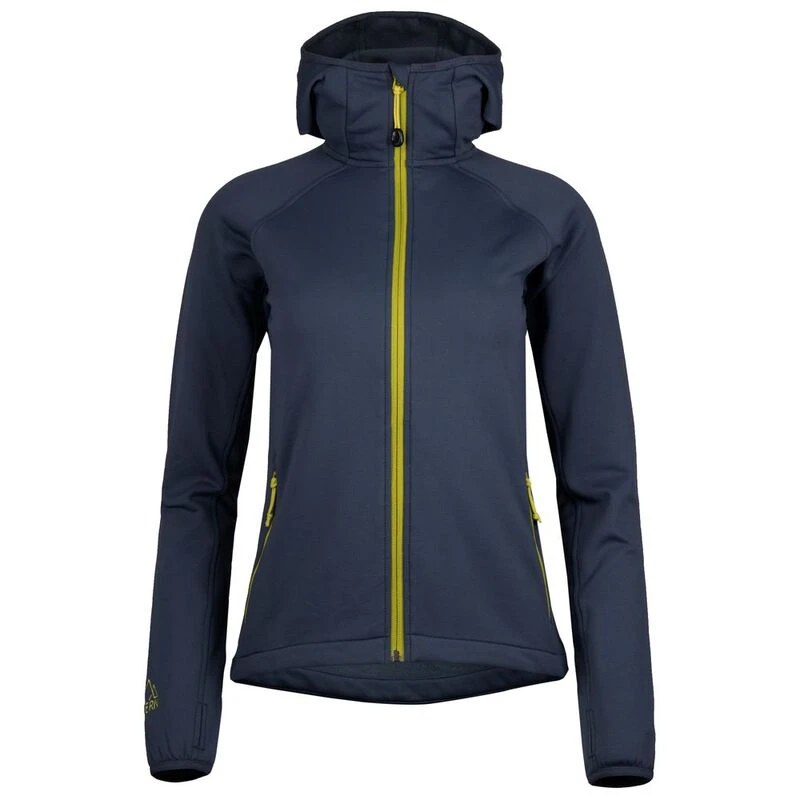 Fjern Womens Vandring Stretch Fleece Jacket (Storm Grey/Lime) | Sportp