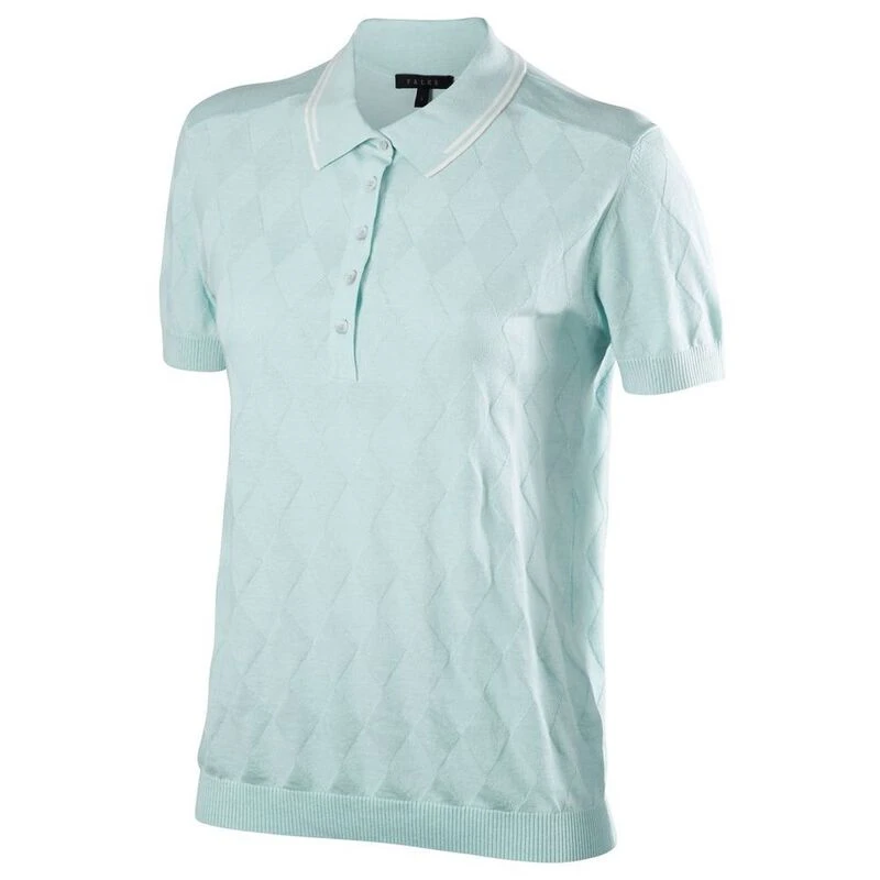 Falke Womens Golf Natural Polo Moroccan Mint Sportpursuit