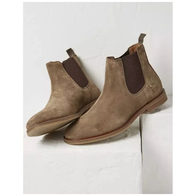FatFace Mens Charles Suede Chelsea Boots Stone Sportpursuit