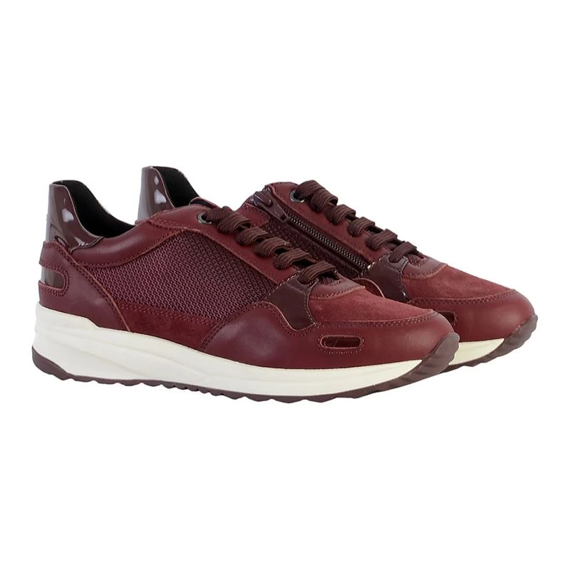 Geox burgundy shoes cheap