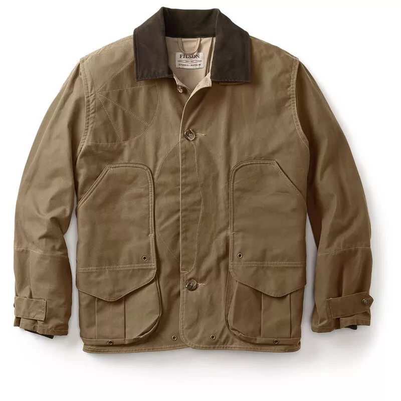 Filson Mens Shelter Waterfowl Upland Coat Dark Tan Sportpursuit