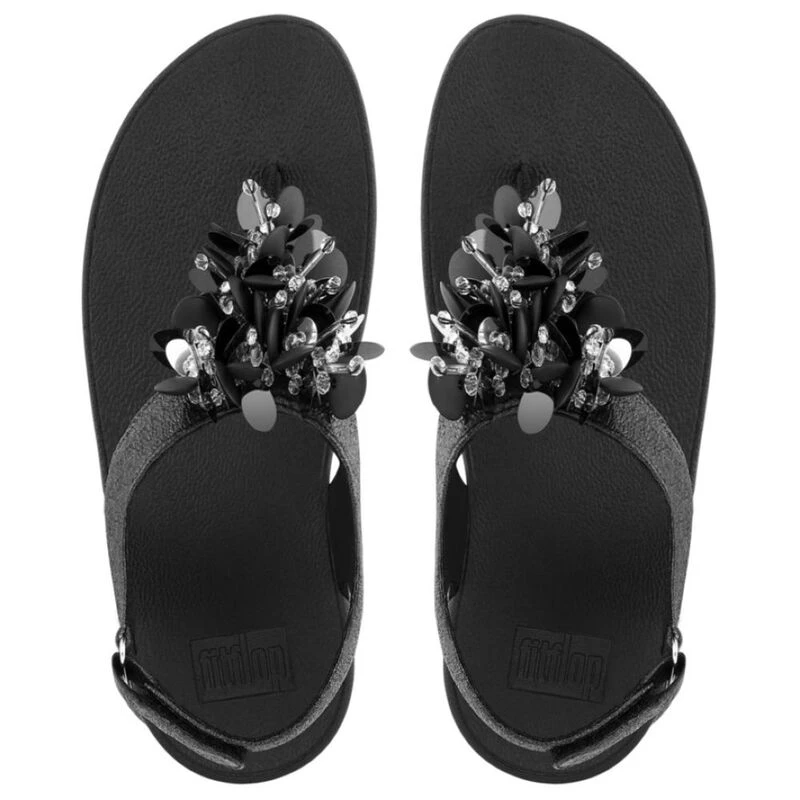 FitFlop Womens Boogaloo TM Backstrap Sandals Black Sportpursuit