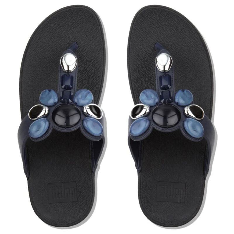 FitFlop Womens Honeybee TM Jewelled Sandals Midnight Navy Sportpur