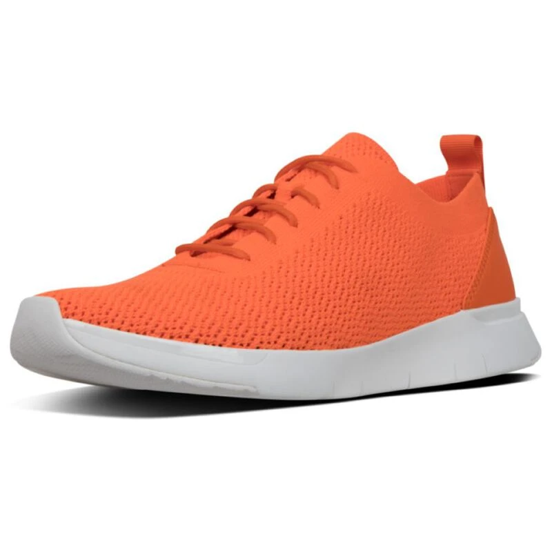 FitFlop Mens Fleexknit Sneakers (Neon Orange) | Sportpursuit.com
