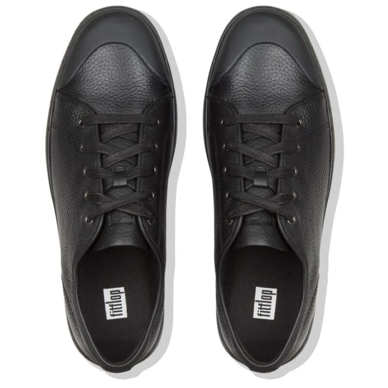 Fitflop Mens Daniel Toe-Cap Casual Shoes (All Black) | Sportpursuit.co