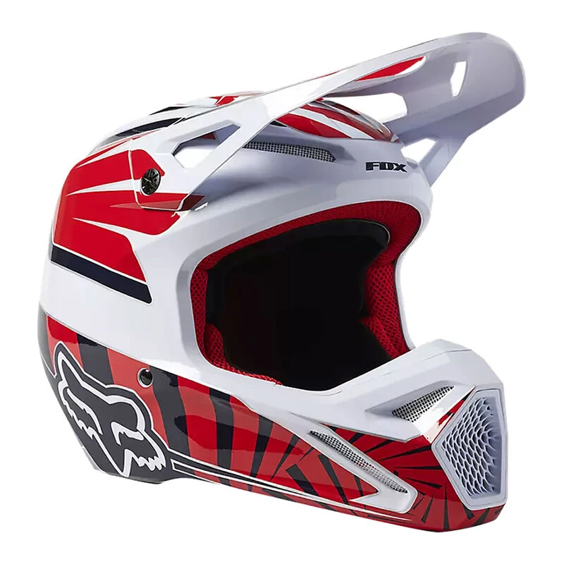 Fox V1 Goat Motorbike Helmet Red Sportpursuit