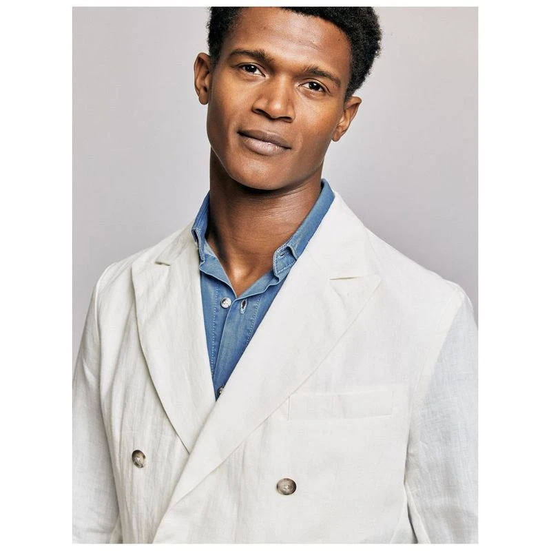 Mens white linen blazer sale