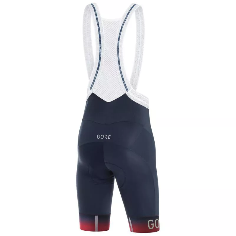 GORE Mens Cancellara Bib Shorts Orbit Blue Red Sportpursuit