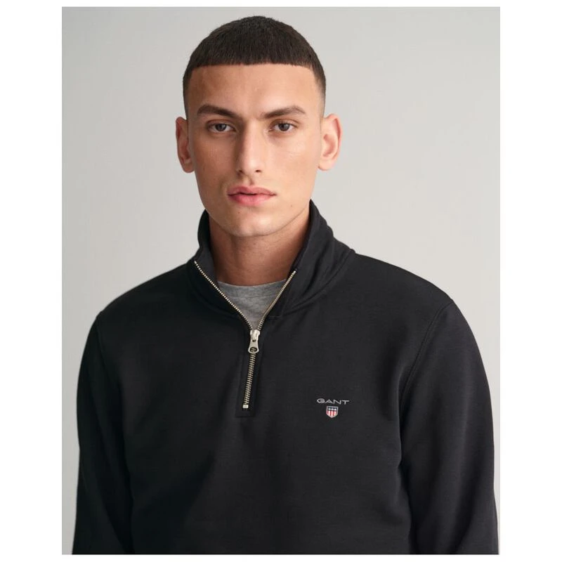 Gant Mens Original Half Zip Pullover Black Sportpursuit