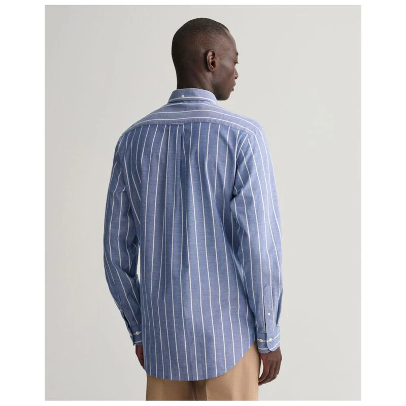 Gant Mens Oxford Stripe Shirt Blue) (College