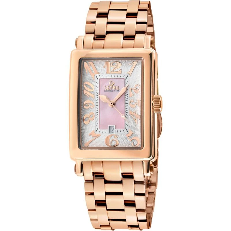 Gevril Womens Avenue of Americas Watch Rose Pink Sportpursuit