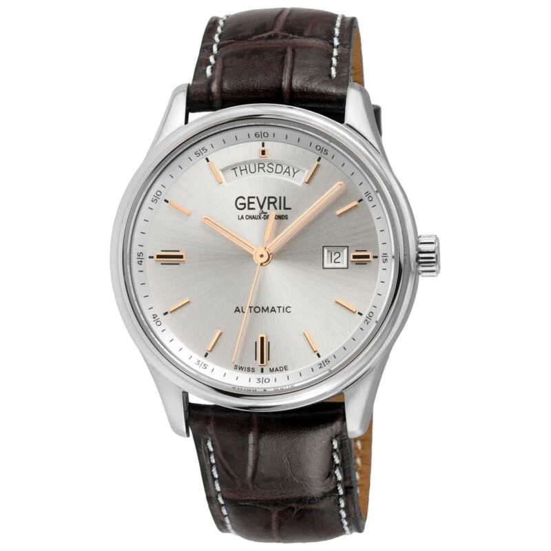Gevril Mens Excelsior Watch Blue White Brown Sportpursuit